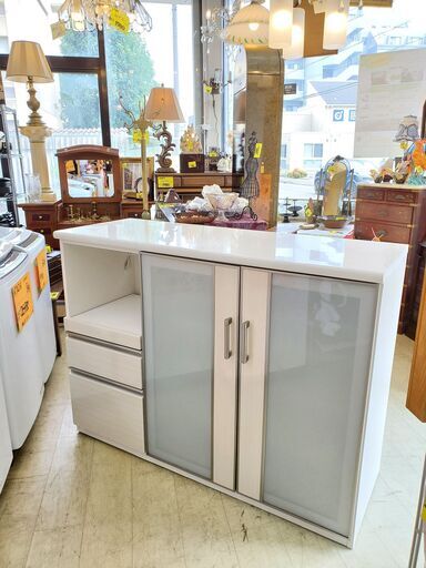 ニトリ　キッチンカウンター　ポスティア　90 WH 2025年最新】キッチンカウンター（ポスティア 90 bk） ニトリの