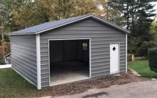 電気シャッター/勝手口付き アメリカンガレージ