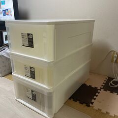 ニトリ収納ボックス 3個セット（Mサイズ×2、Sサイズ×1）の画像