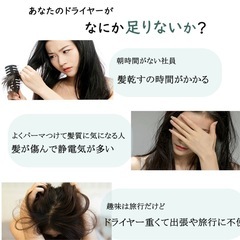新品❤️ドライヤー 大風量 速乾 ヘアドライヤー マイナスイオン 1500Wの画像