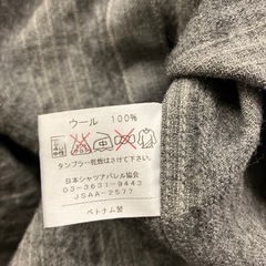 K2508-107 Cloudio Valentino ウールシャツ サイズ:M シルバーグレー 中古美品の画像