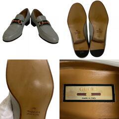 グッチ GUCCI 26 ローファー シェリー ホースビット 6 1/2 655579 グレーの画像