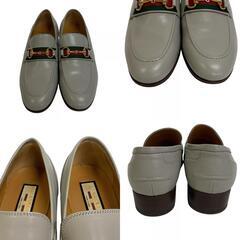 グッチ GUCCI 26 ローファー シェリー ホースビット 6 1/2 655579 グレーの画像