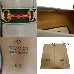 グッチ GUCCI 26 ローファー シェリー ホースビット 6 1/2 655579 グレーの画像
