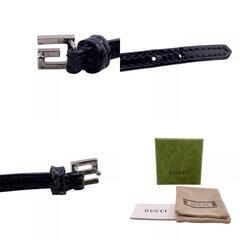 グッチ GUCCI チョーカー 2WAY ブレスレット スクエアG ブラックの画像