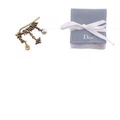 クリスチャンディオール Christian Dior ピアス ジャディオール ビー スター フック式 ロゴ 両耳用 ゴールドの画像