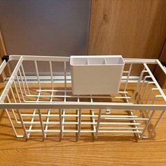 山崎実業　tower 水切りラック　伸縮　ほぼ新品　の画像