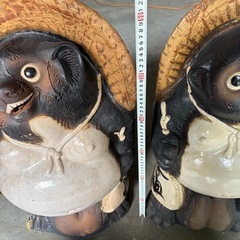 信楽焼　たぬき　2体の画像