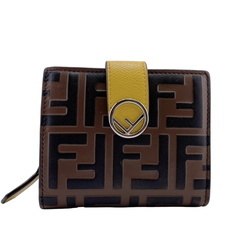 フェンディ FENDI 二つ折り財布 ズッカ エフイズ ブラウンの画像