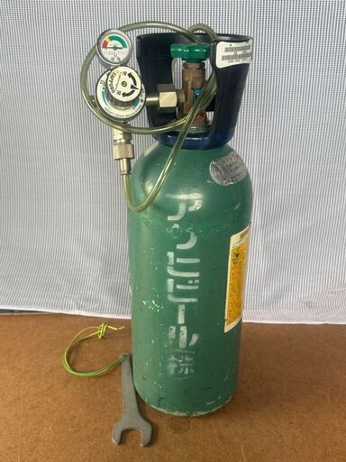 ◆お引取り限定 ◆アサヒ ビール　液化炭酸ガス ガスボンベ ミドボン 5kg 圧力ゲージ付き