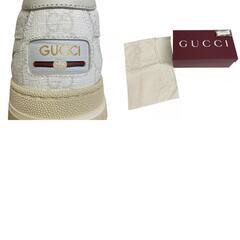 グッチ GUCCI 24.5～25.0 スニーカー GGスプリーム シェリー ローカット 816818 ホワイトの画像