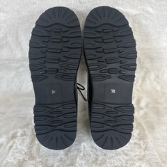 【Loose】ハイソール プレーントゥシューズ ブラック 革靴 厚底の画像