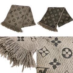 ルイヴィトン LOUIS VUITTON マフラー エシャルプ・ロゴマニア M74742 ブラウンの画像