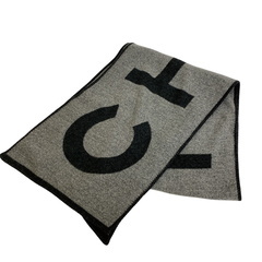 シャネル CHANEL マフラー ロゴ ブラックの画像