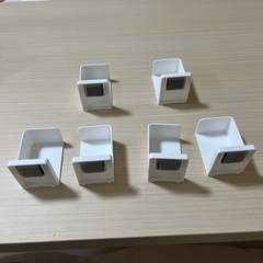 ラップ&ティッシュホルダー/マグネット 収納 ホワイト　3組の画像