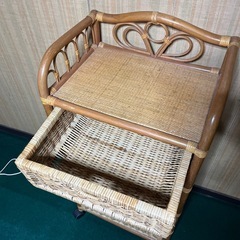 藤　ラタン　4段チェスト　収納　家具　箪笥　昭和レトロの画像