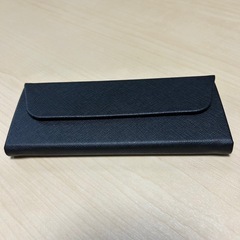 新品未使用　メガネケース　黒色　折りたたみの画像