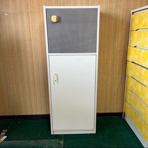 昭和レトロ ビンテージ 木製キャビネット 4 段収納 ホワイト ヴィンテージ