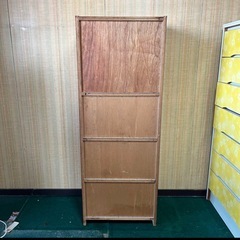 昭和レトロ　ビンテージ　木製キャビネット 4 段収納 ホワイト　ヴィンテージの画像