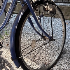 自転車　青　26インチの画像