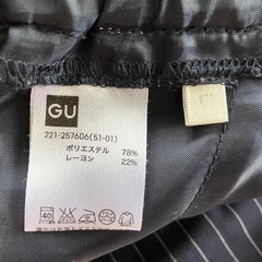 【美品】［GU］ストライプパンツＬの画像