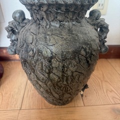 渓山作品 伊羅保釉陶彫の龍の花の画像
