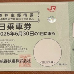 JR九州 鉄道株主優待券 1日乗車券と2500円分優待券の画像