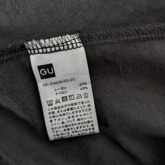 GU フロントボタンロングワンピース 羽織り ブラック S〜M(細身)の画像