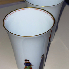 香蘭社　オランダ人　ペア　陶器　湯呑みの画像