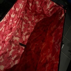 CAPTAIN STAG　CAMPOUT　収束型 4輪キャリー　アウトドアワゴン　キャリーケース　ピンクカモフラージュの画像