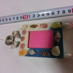 ●貝で作られた、写真入れ他、陶器、良く作られてます、未使用保管品です、画像の物★お手数をおかけしますプロフィール必読ですの画像