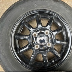 13インチ　ブラックスポークホイールセット 145/80 R13の画像