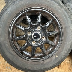 13インチ　ブラックスポークホイールセット 145/80 R13の画像