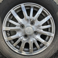 13インチ　スタッドレスタイヤ付　155/65R13 ice FRONTAGE 4本　PCD100 4穴　4J +42の画像