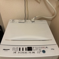 洗濯機　2021年製の画像