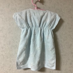 ドレスタオル　ブルー　ハンガー付き　タオル　手拭き　キッチンタオル　トイレタオルの画像