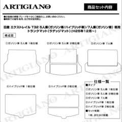 エクストレイル T32 ラゲッジマット（トランクマット）の画像