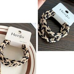 ツイストヘアゴム/同色3本セット（新品）の画像