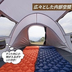 新品 大型 ワンタッチテント ポップアップテント  キャンプ アウトドア 簡単設営 組立簡単 大空間 軽量 防風防水 通気性 折りたたみ 収納袋付きの画像