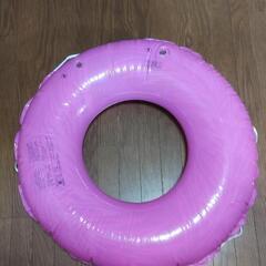 新品未使用　プールに海にピンクの浮き輪の画像