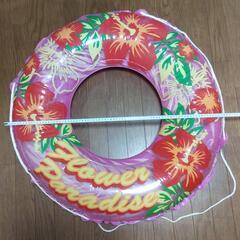 新品未使用　プールに海にピンクの浮き輪の画像