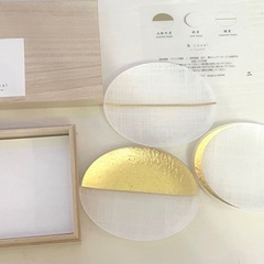 【取引中】toumei トウメイ 箔 coval 3枚セット 木箱入りの画像