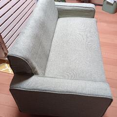 二人掛けソファー 収納付きの画像