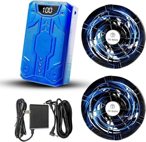 【新品未使用品】40V/30000mAh空調作業服 ファンバッテリーセットバッテリー付き90mm服穴径対応 PSE認証済