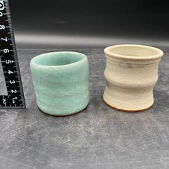 ★茶道具　竹型　蓋置2個の画像
