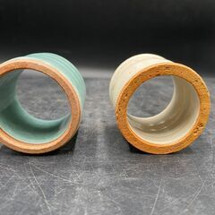 ★茶道具　竹型　蓋置2個の画像