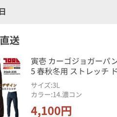 ⭐️作業ズボン3L ネイビー　股のところが破れています！⭐️の画像