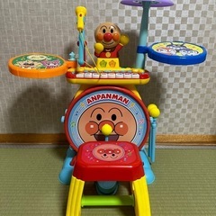 アンパンマン ドラム キーボード マイク付き 説明書あり 動作確認済み(一部音NG)の画像