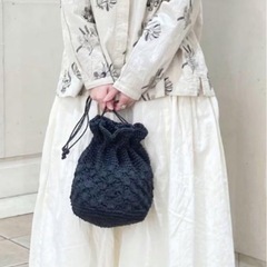 新品 TSUHARU by samansa Mos2 異素材タックスカートの画像