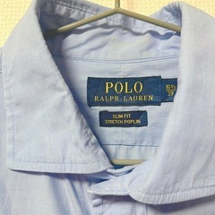 ラルフローレン シャツ 長袖 スリムフィット XL 青の画像